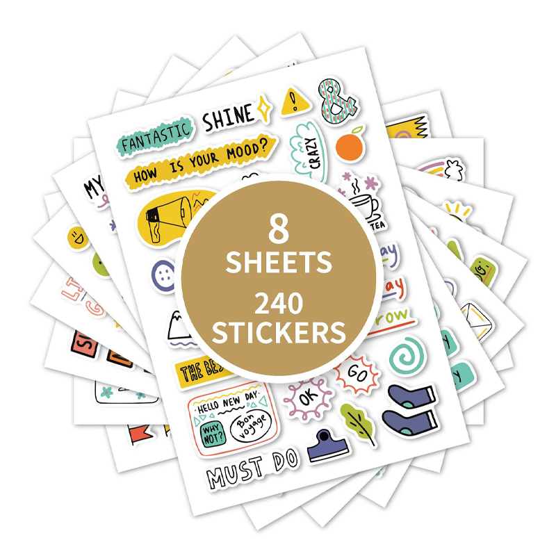 8 Sheets 240+ Planner Stickers - Planned Parenthood ulasan dan harga